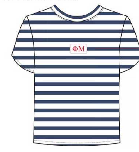 Red White Mu Stripe Baby Tee