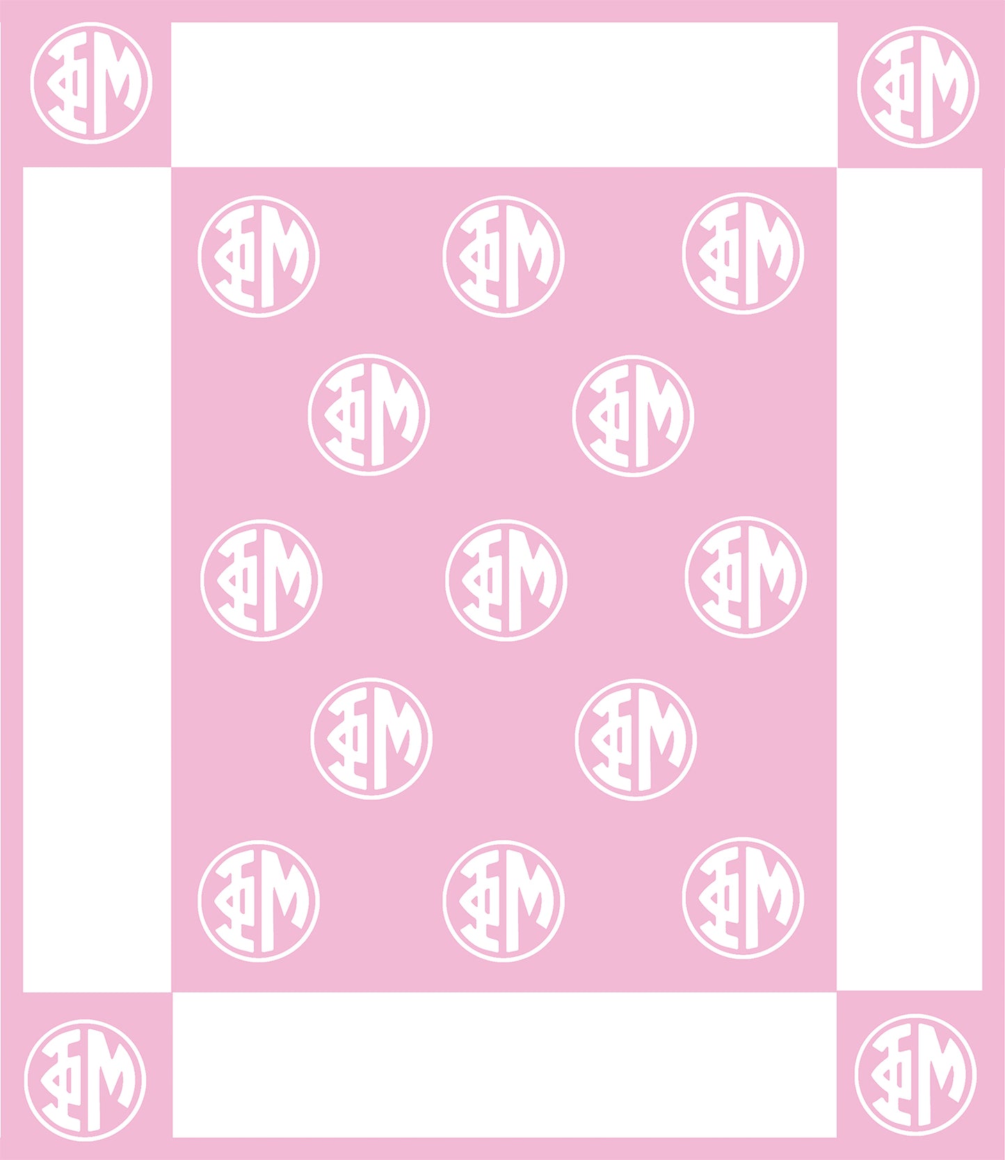 Phi Mu Greek Letter Woven Blanket