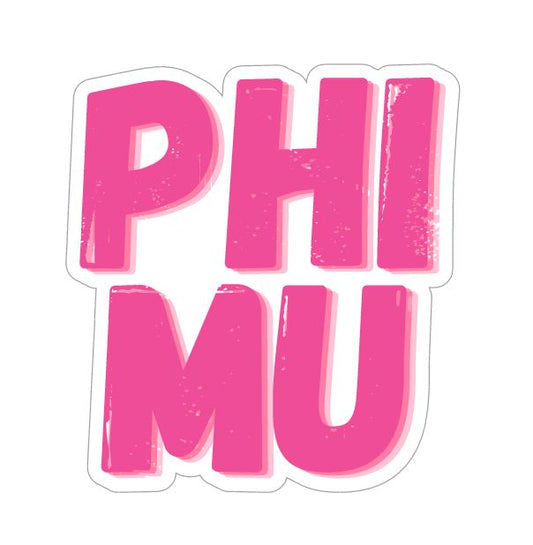 Pink Phi Mu Sticker