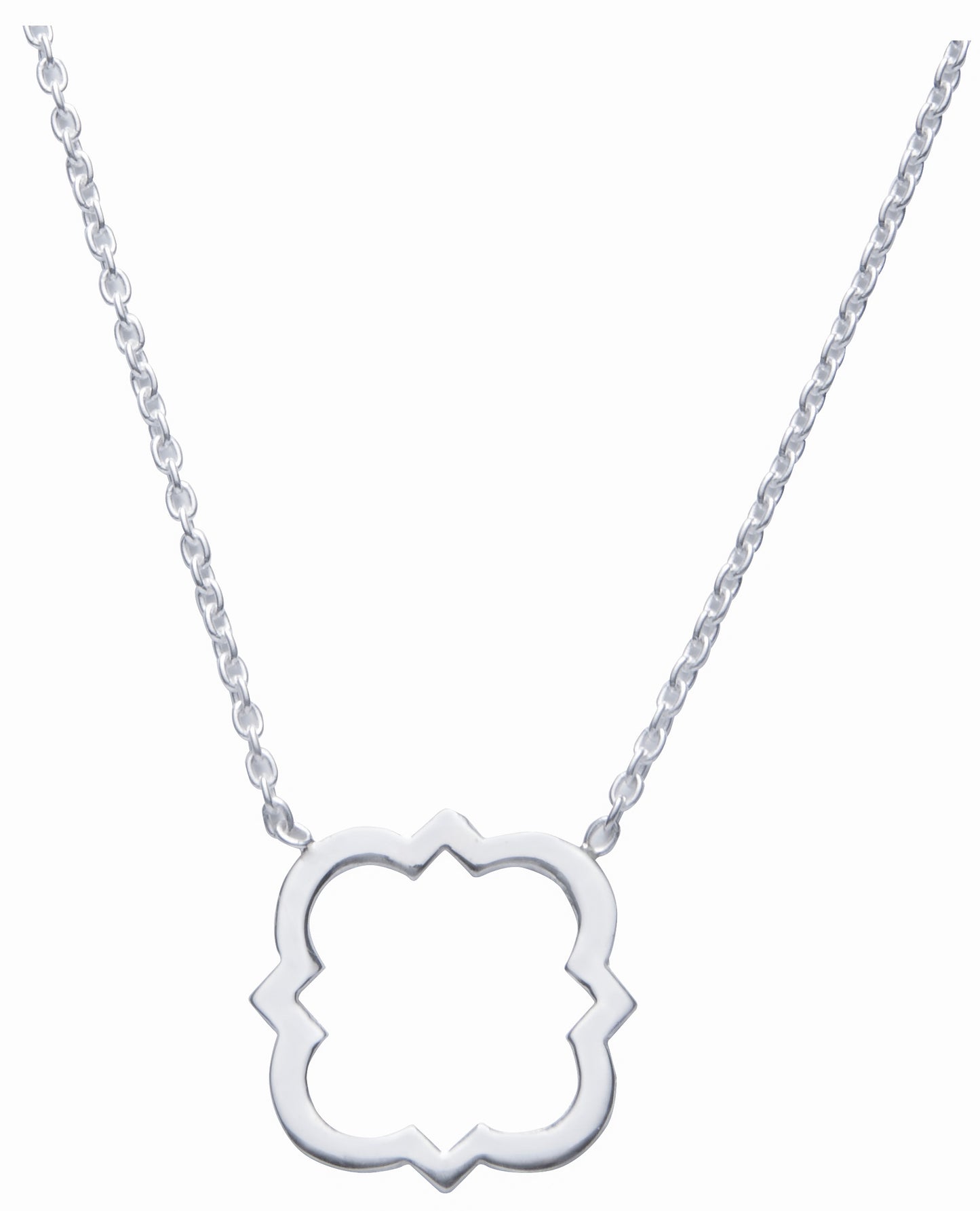 Small Open Quatrefoil Necklace