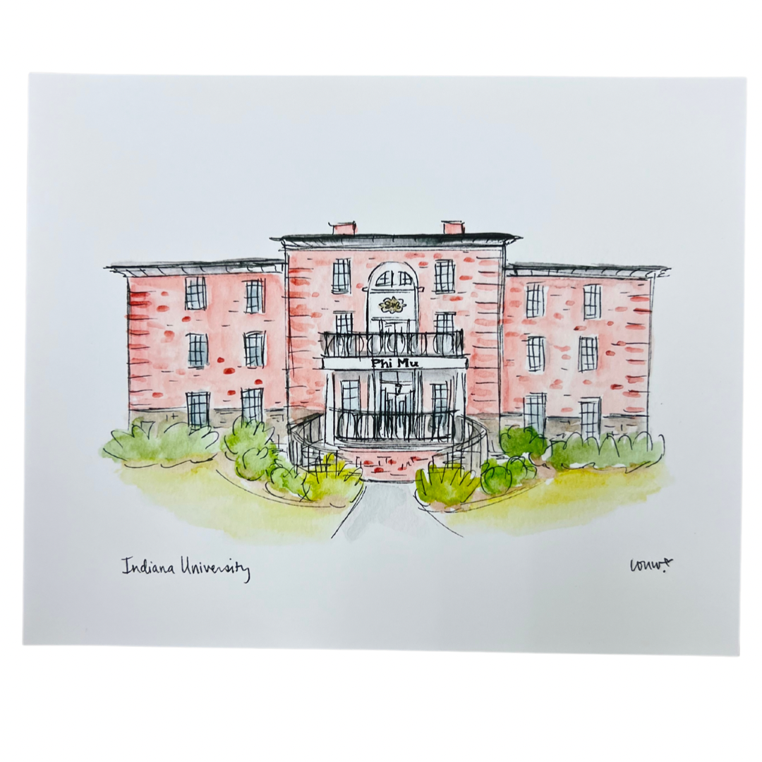 Indiana University House Print