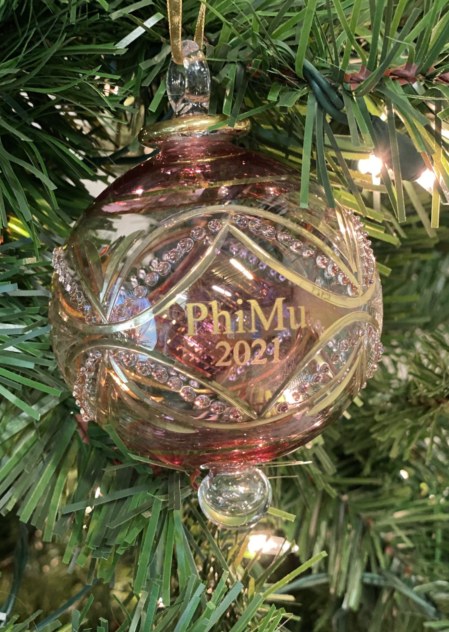 Pink Carousel Ornament 2021