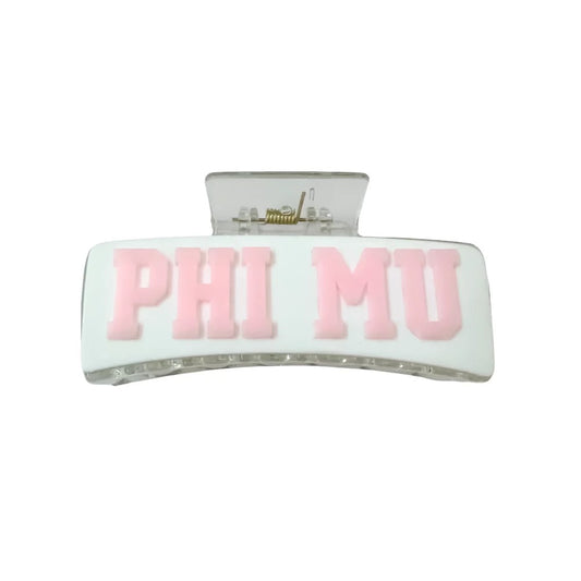 Acrylic Phi Mu Hair Clip