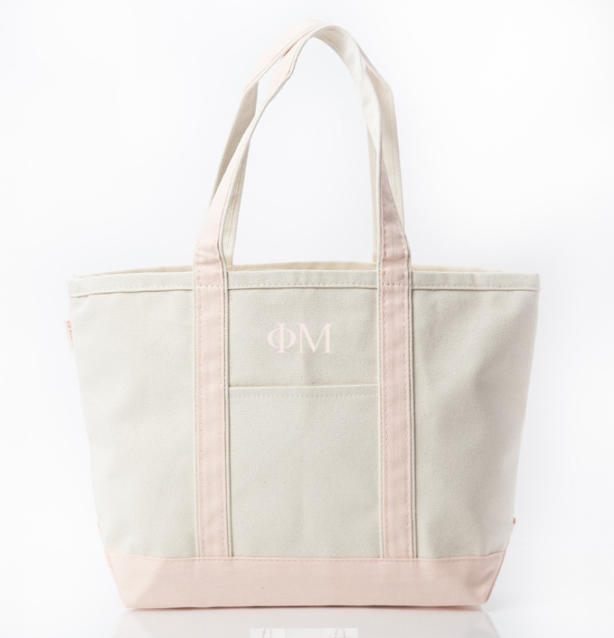 Carnation Pink Boat Tote
