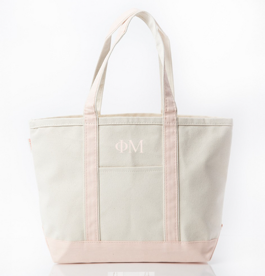 Carnation Pink Boat Tote