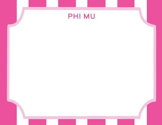 Pink Stripe Flatcard Set