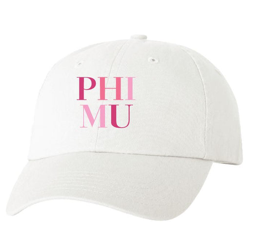 Phi Mu Multi Colored Hat