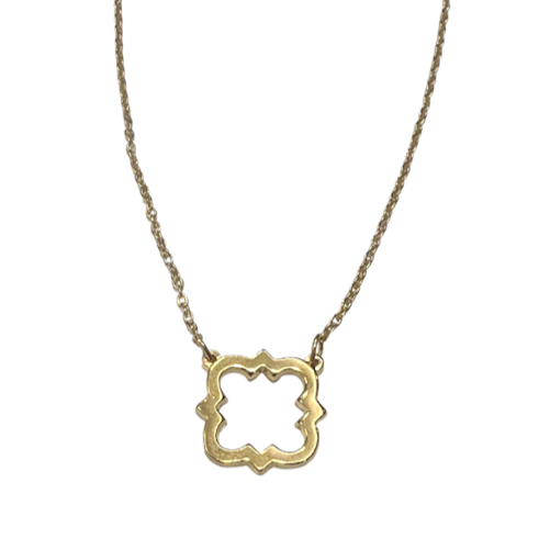 Gold Plated Quatrefoil Necklace