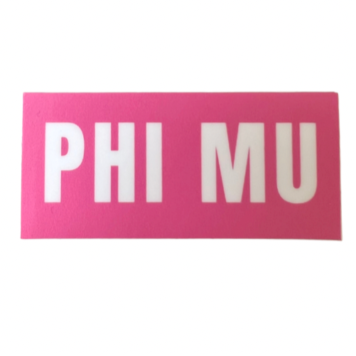 Phi Mu Block Sticker